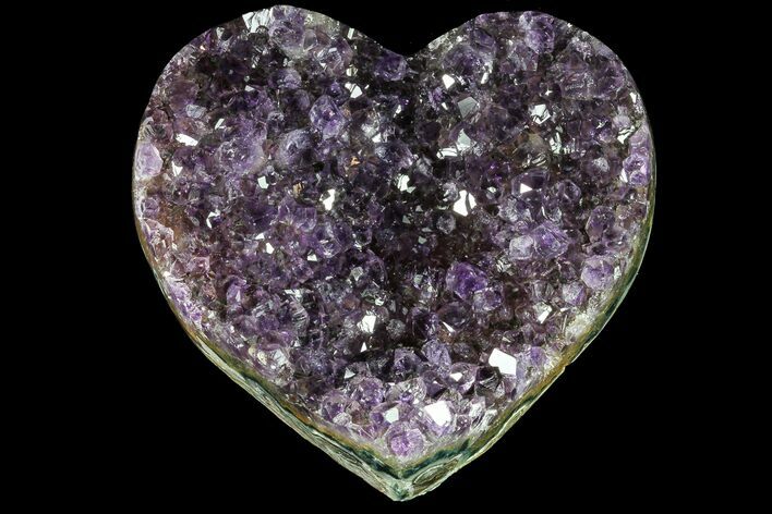 Purple Amethyst Crystal Heart - Uruguay #76786